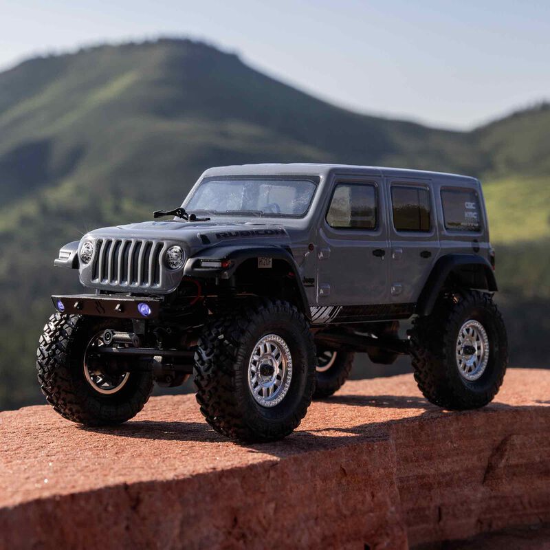 Axial 1/24 SCX24 Jeep Wrangler JLU 4X4 Rock Crawler Brushed RTR - Gray - HeliDirect