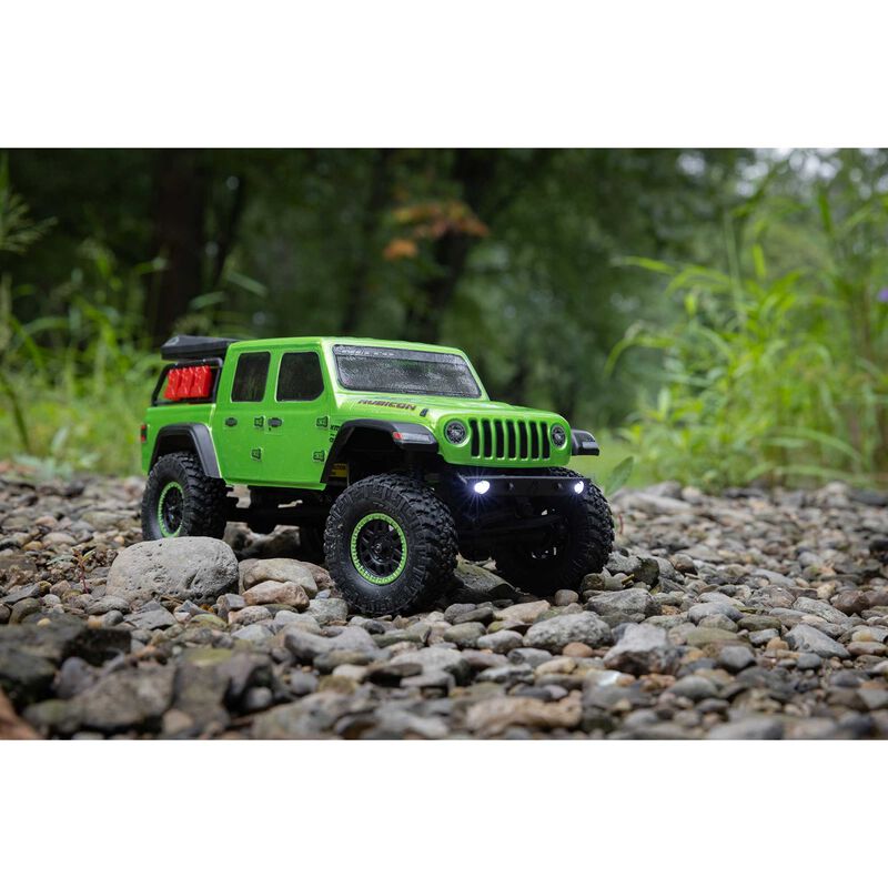 Axial 1/24 SCX24 JEEP JT GLADIATOR 4WD ROCK CRAWLER BRUSHED RTR - GREEN - HeliDirect