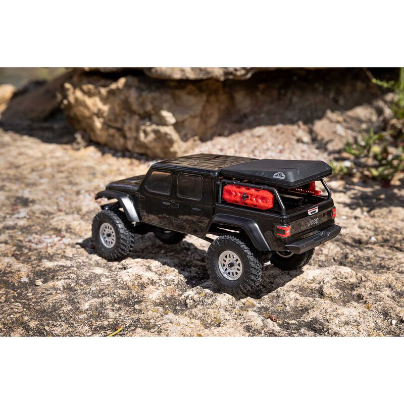 Axial 1/24 SCX24 JEEP JT GLADIATOR 4WD ROCK CRAWLER BRUSHED RTR - BLACK - HeliDirect