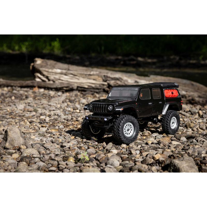 Axial 1/24 SCX24 JEEP JT GLADIATOR 4WD ROCK CRAWLER BRUSHED RTR - BLACK - HeliDirect