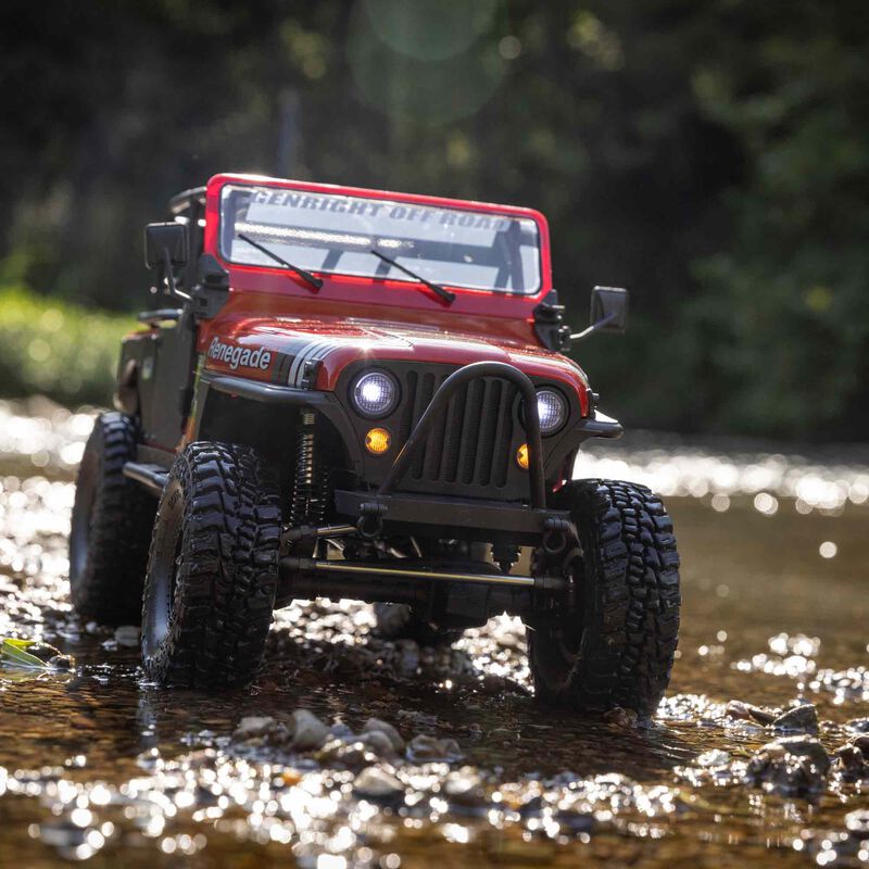 Axial 1/10 SCX10 III Jeep CJ-7 4WD Brushed RTR - Red – HeliDirect