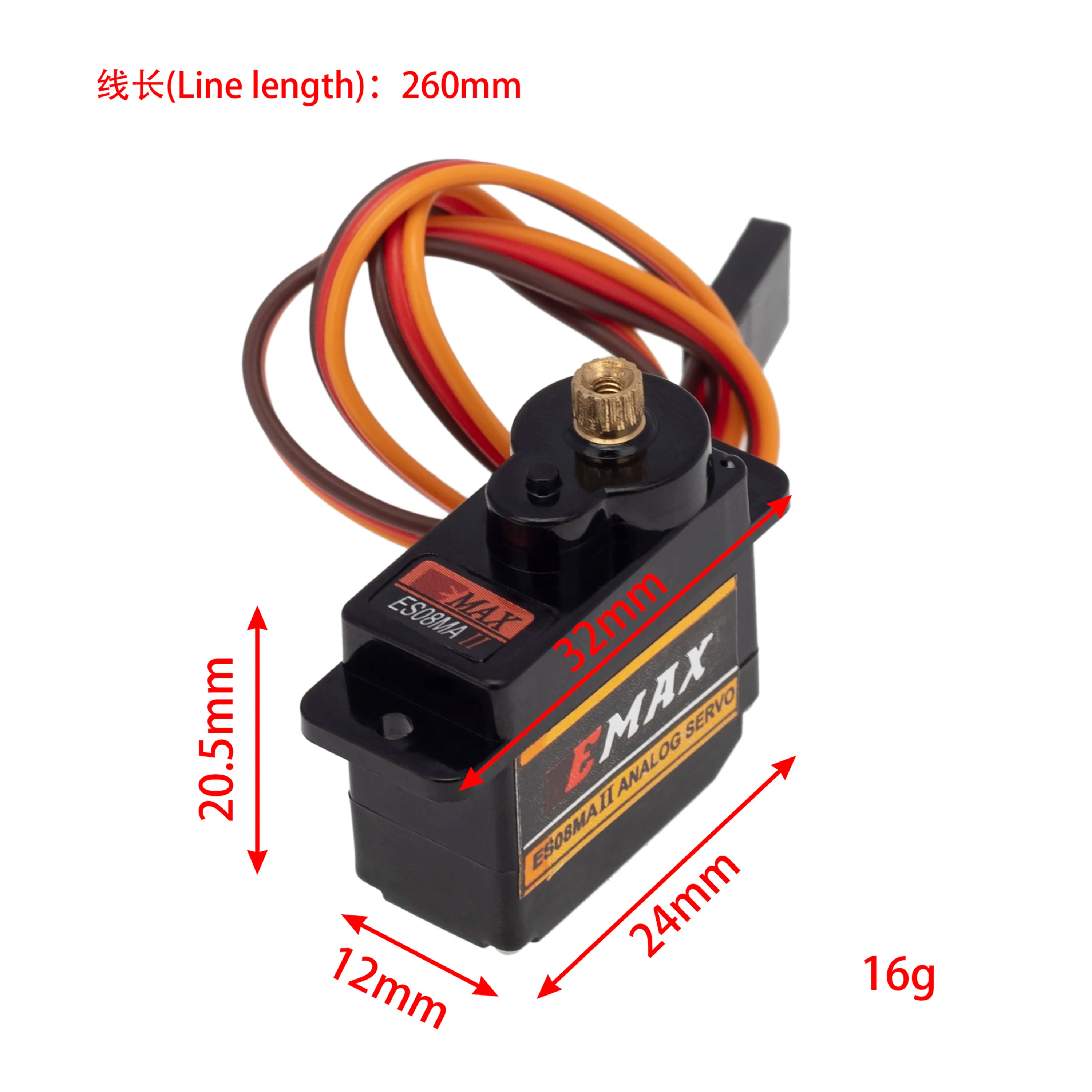 MEUS Racing Emax ES08MAII Analog Servo with Mount and 15T Arm for Axial SCX24 Gladiator 1/24 RC Crawler Car Truck Model Parts Accessories (Silver) - HeliDirect