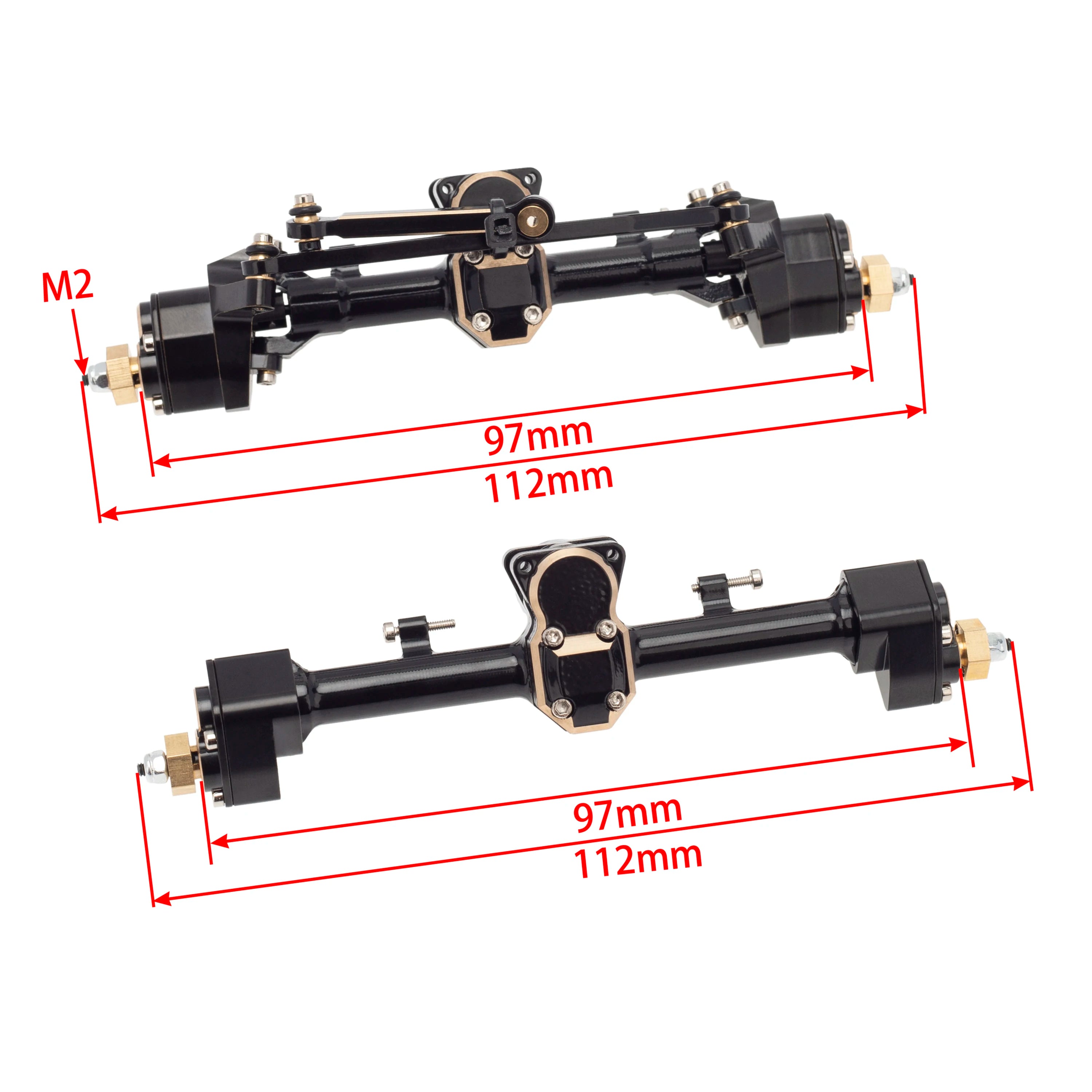 Cambio In Metallo AXSPEED Con Ingranaggi Per RC Crawler Assiale SCX24, Scala 1:24, Nero - Foto 2