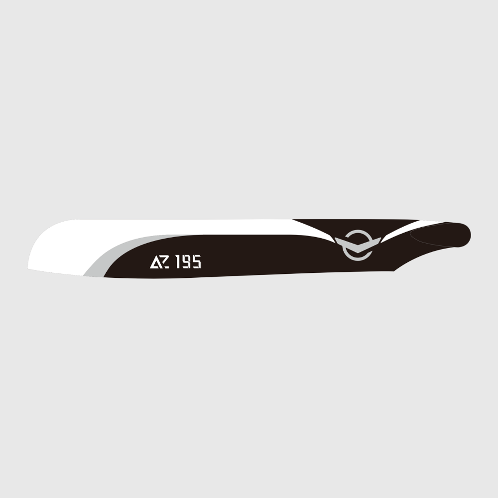 Azure Power 195mm PRO Heli Main Blades (PPA Carbon Fiber)