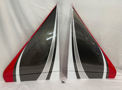 Boomerang J10 Wing set to include hatches, pushrods, control horns and linkages - Black