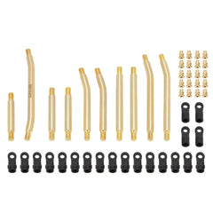 MEUS Racing Metal High Clearance Chassis & Steering Links for 1/24 SCX24 C10 Bronco Wrangler