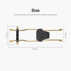 INJORA Brass LCG Chassis Kit for 1/30 SCX30 Bronco JLU K10 Tacoma