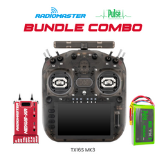 RadioMaster Ultimate Radio Bundle – TX16S MK3 (Black), Nexus-XR Flight Controller (Red) & Pulse 6000mAh 2S Transmitter Battery