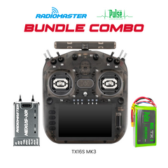 RadioMaster Ultimate Radio Bundle – TX16S MK3 (Black), Nexus-XR Flight Controller (Grey) & Pulse 6000mAh 2S 7.4V LiPo Transmitter Battery