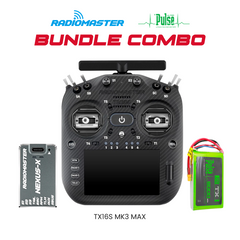 RadioMaster Ultimate Radio Bundle – TX16S MK3 MAX (Black), Nexus-X Flight Controller (Grey) & Pulse 6000mAh 2S 7.4V LiPo Transmitter Battery