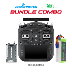 RadioMaster Ultimate Helicopter Electronics Bundle – TX16S MK3 MAX (Black), Nexus-XR Flight Controller (Grey) & PULSE 6000mAh 50C 22.2V 6S LiPo Battery (EC5)