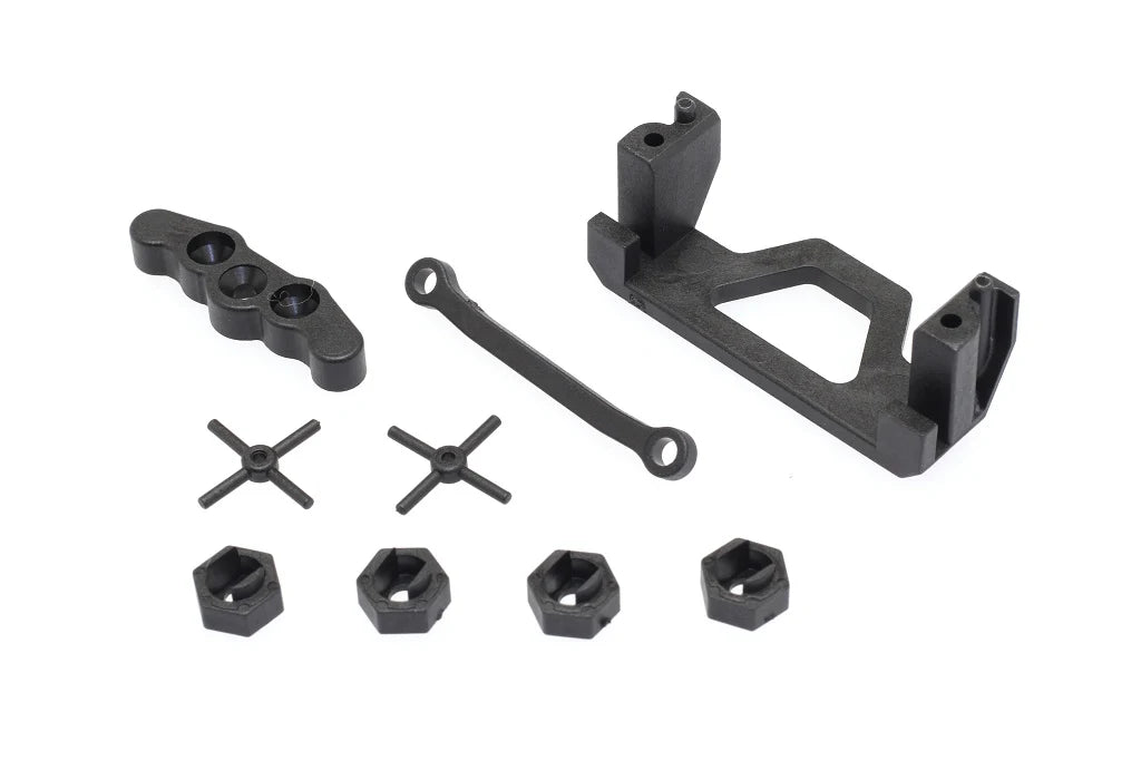 C16405 Wheel Hex & Servo Mount (cross pin, rear lower mount, st linkage)