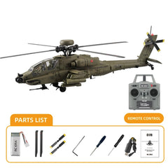 RC ERA C170 Apache 150-size (1:48) Gyro Stabilized Scale Helicopter - RTF w/ Optical Flow+TOF Sensors & One-key Inverted Flight