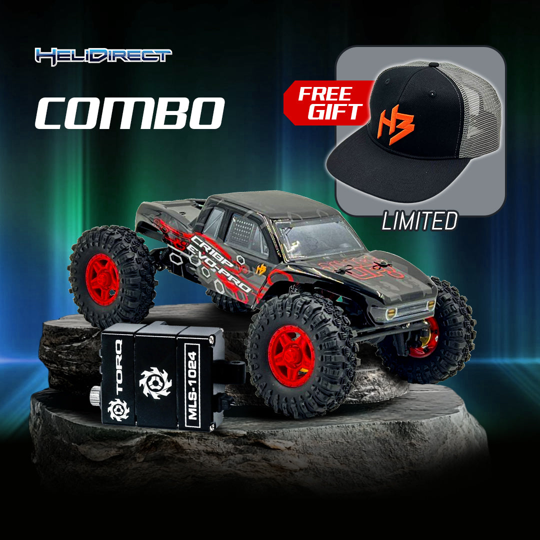 HobbyPlus CR-18P PRO Brushless Juice Up Edition (Red) With TORQ MLS-1024 Premium DIRECT-MOUNT Servo