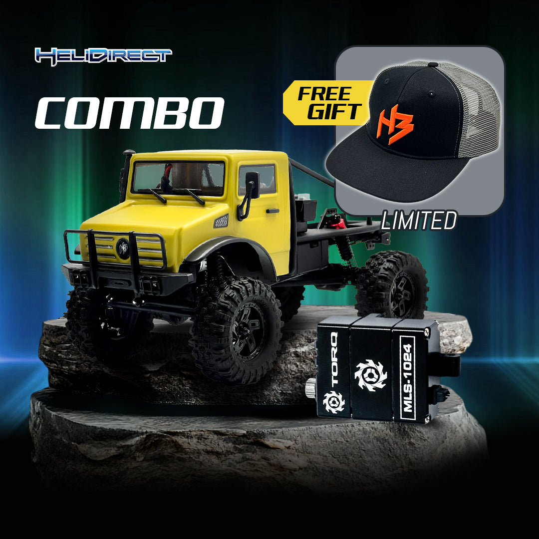 HobbyPlus CR-18P V3 Brushless T-Hunter (Matte Sand) With TORQ MLS-1024 Premium DIRECT-MOUNT Servo