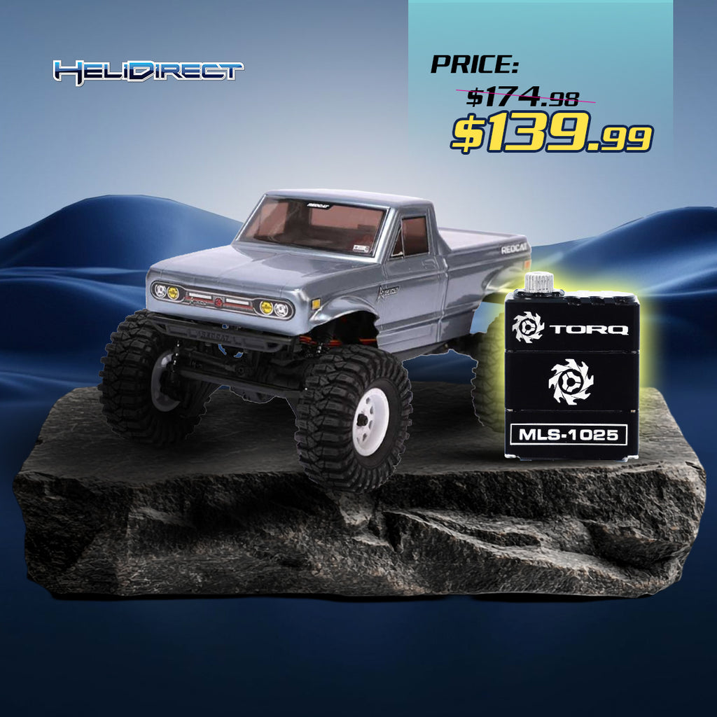 Redcat Ascent-18 - 1:18 Brushed Electric Rock Crawler (GRAPHITE) With TORQ MLS-1025 Premium DIRECT-MOUNT Servo (Free Horn Included)