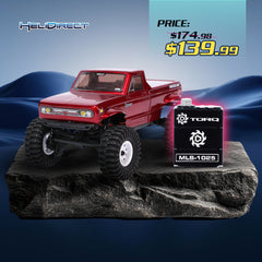 Redcat Ascent-18 - 1:18 Brushed Electric Rock Crawler (RED) With TORQ MLS-1025 Premium DIRECT-MOUNT Servo ( Free Horn Included)