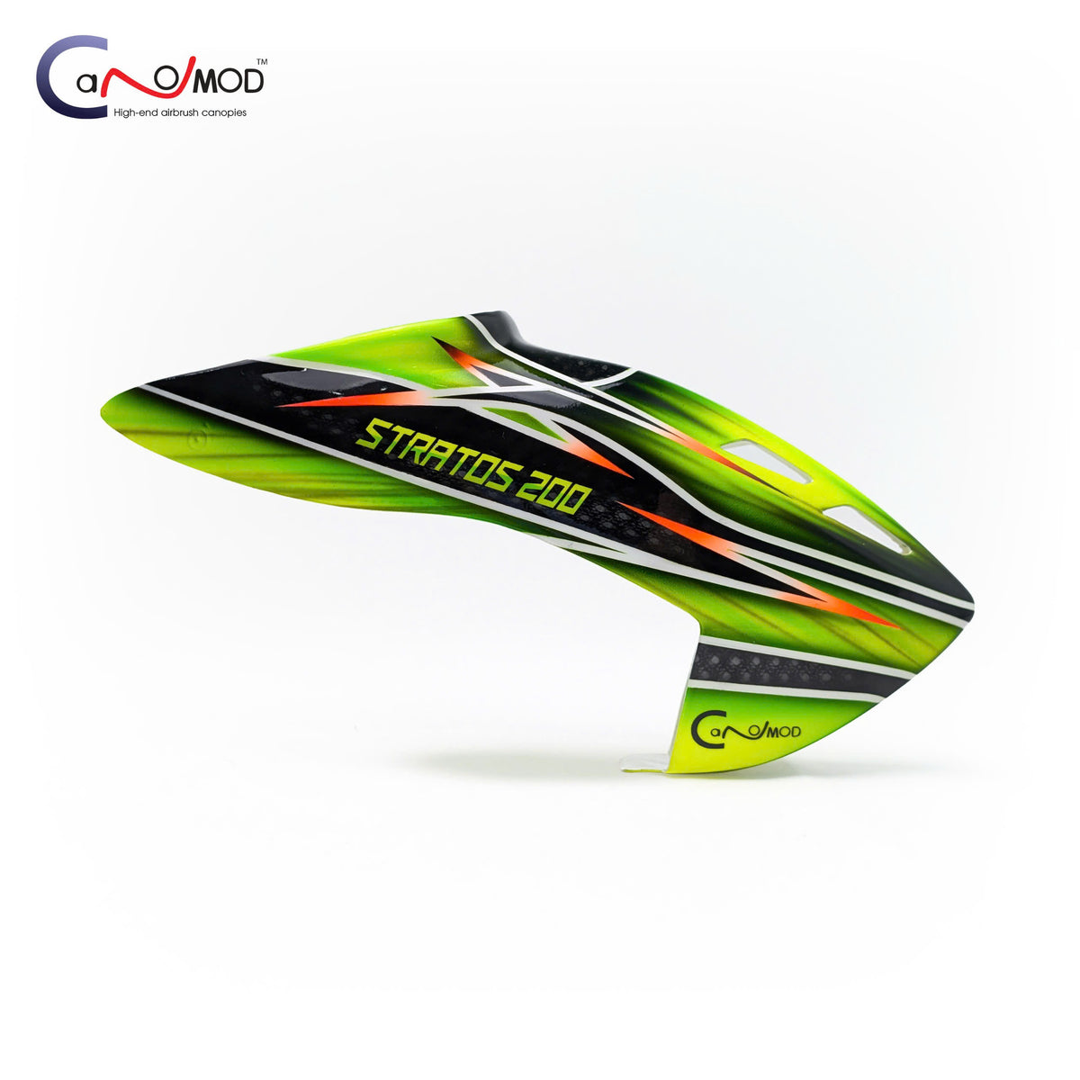Canomod Airbrushed Fiberglass Canopy for XLPower Stratos 200 (GREEN)