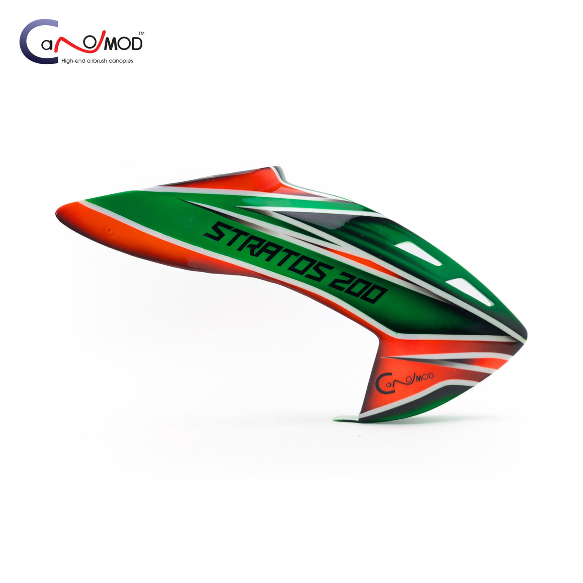 Canomod Airbrushed Fiberglass Canopy for XLPower Stratos 200 (EMERALD BLAZE)