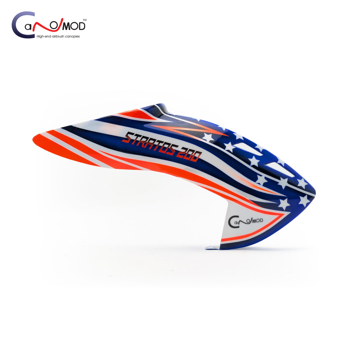 Canomod Airbrushed Fiberglass Canopy for XLPower Stratos 200 (AMERICAN PATRIOT)