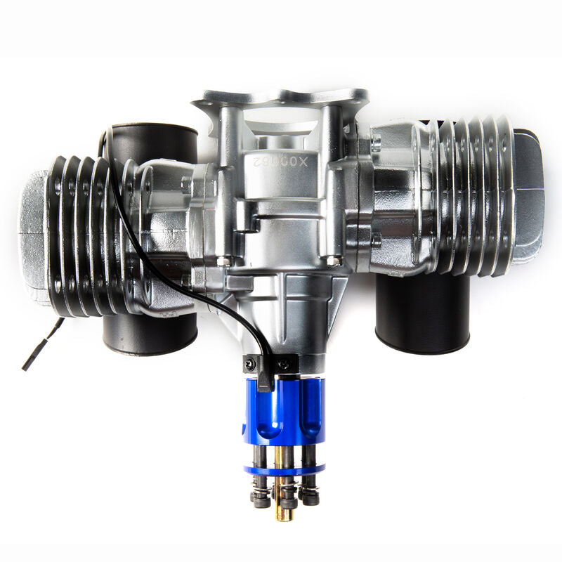 DLE-130cc Twin Gas Engine with Electric Ignition and Mufflers - HeliDirect