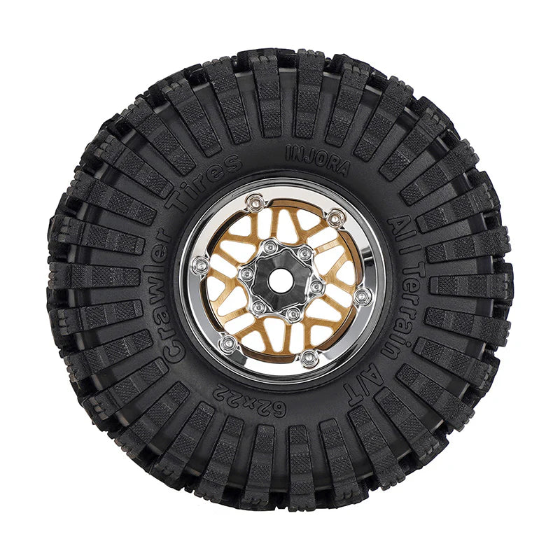 INJORA 1.0 Cerchi Beadlock Ottone Rivestimento Nero Cerchi per 1/24 1 INJORA 1.0 Cerchi Beadlock Ottone Rivestimento Nero Cerchi per 1/24 1