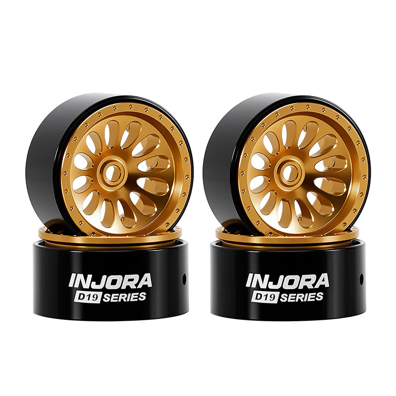 INJORA 0.7" D19 Ripple Aluminum Wheels for 1/30 SCX30