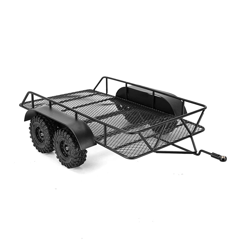 INJORA Metal Hitch Mount Trailer For 1/18 RC Crawler TRX4M - HeliDirect