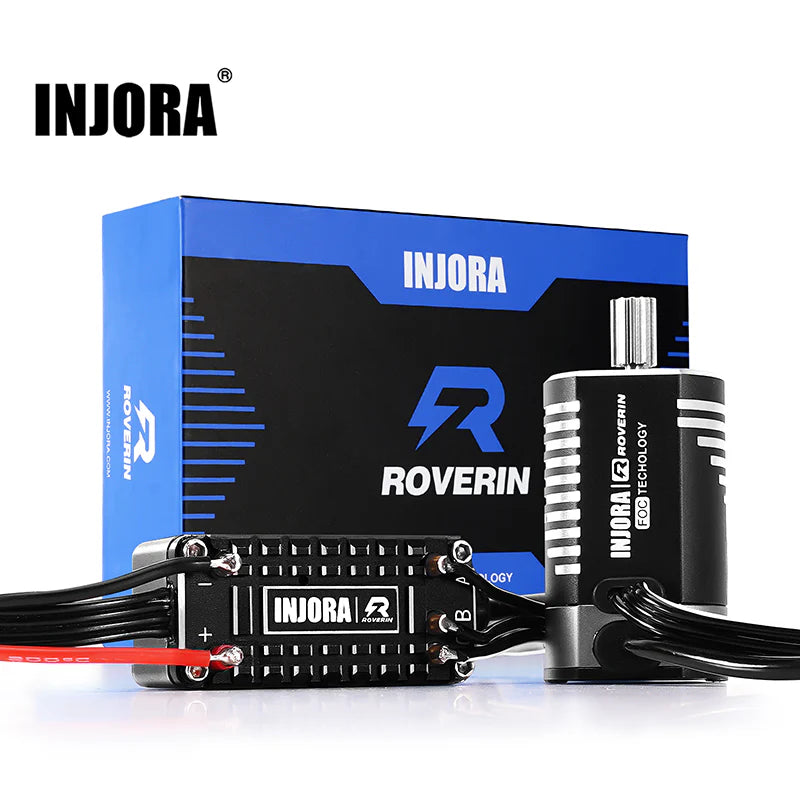 INJORA Roverin FOC Sensored Brushless ESC & Motor Combo for 1/18 TRX4M Ascent18 (4800Kv)
