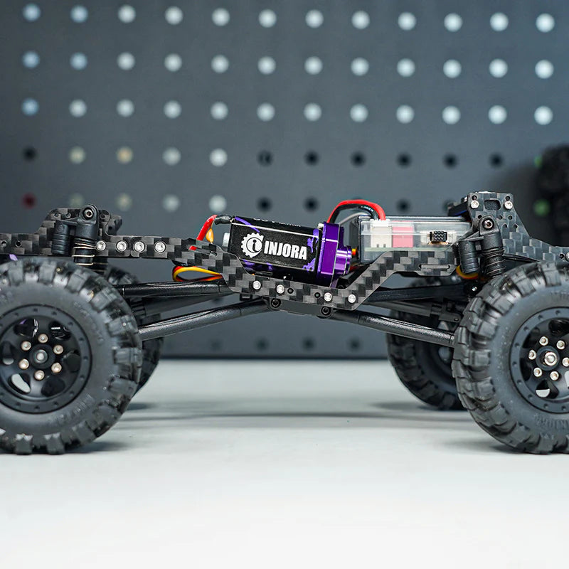 INJORA Universal LCG Carbon Fiber Chassis Frame Kit for 1/24 SCX24 INJORA Universal LCG Carbon Fiber Chassis Frame Kit for 1/24 SCX24