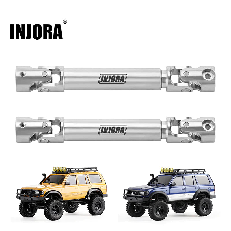INJORA Stainless Steel Drive Shafts With D Shaped Hole For 1/18 FMS FCX18 - HeliDirect