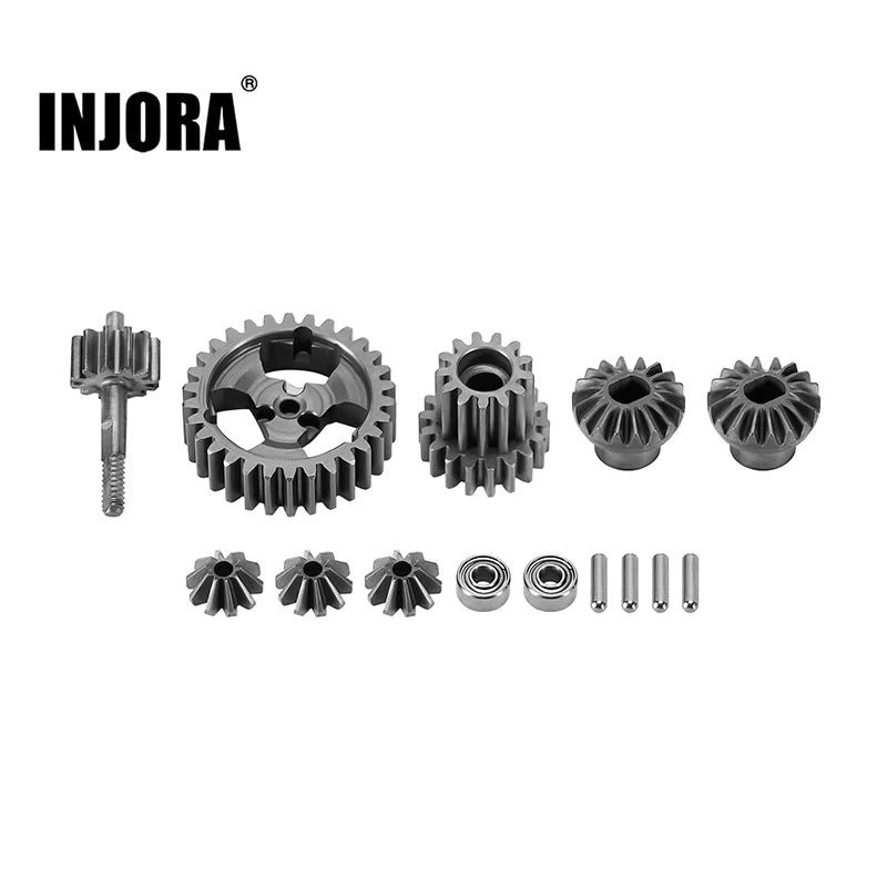 INJORA Stainless Steel Transmission Gear Set for 1/24 Losi Micro-B