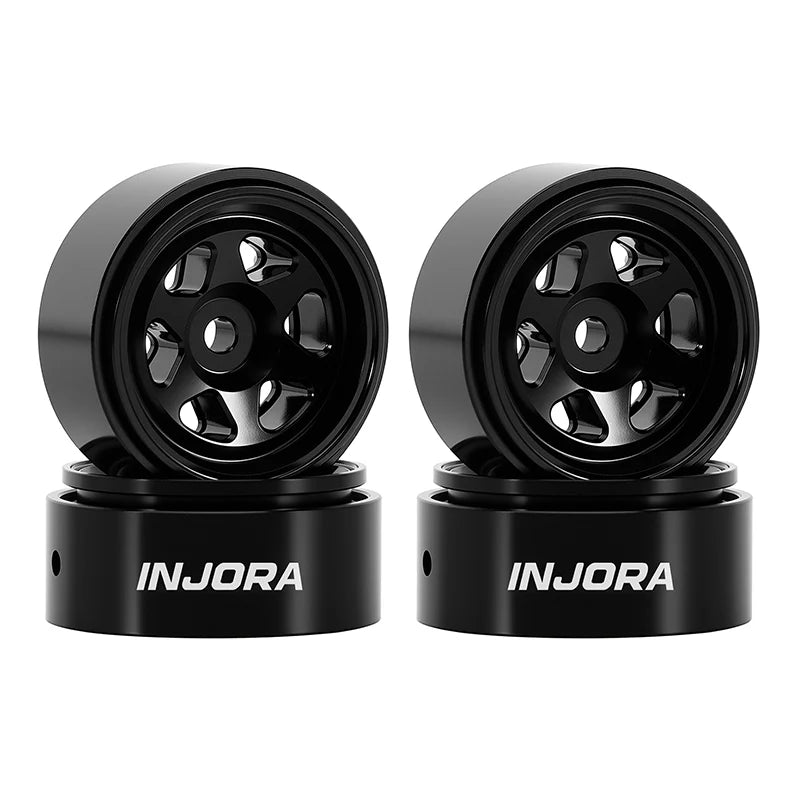 INJORA 0.7" 6-Spoke Aluminum Wheels for 1/30 SCX30