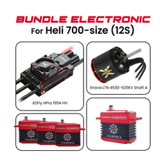 HeliDirect Performance Series 700-Class 12S HV Power & Servo Combo – Xnova 4530-525KV Motor, XDFly HPro 195A HV ESC & TORQ Servos