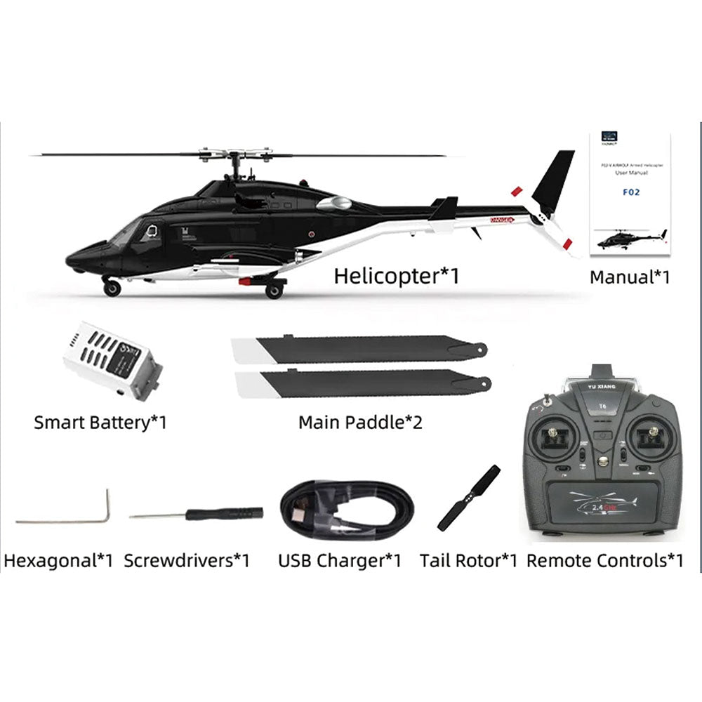 Yu Xiang F02 AirWolf Gyro Stabilized (non-GPS) Scale Helicopter - RTF