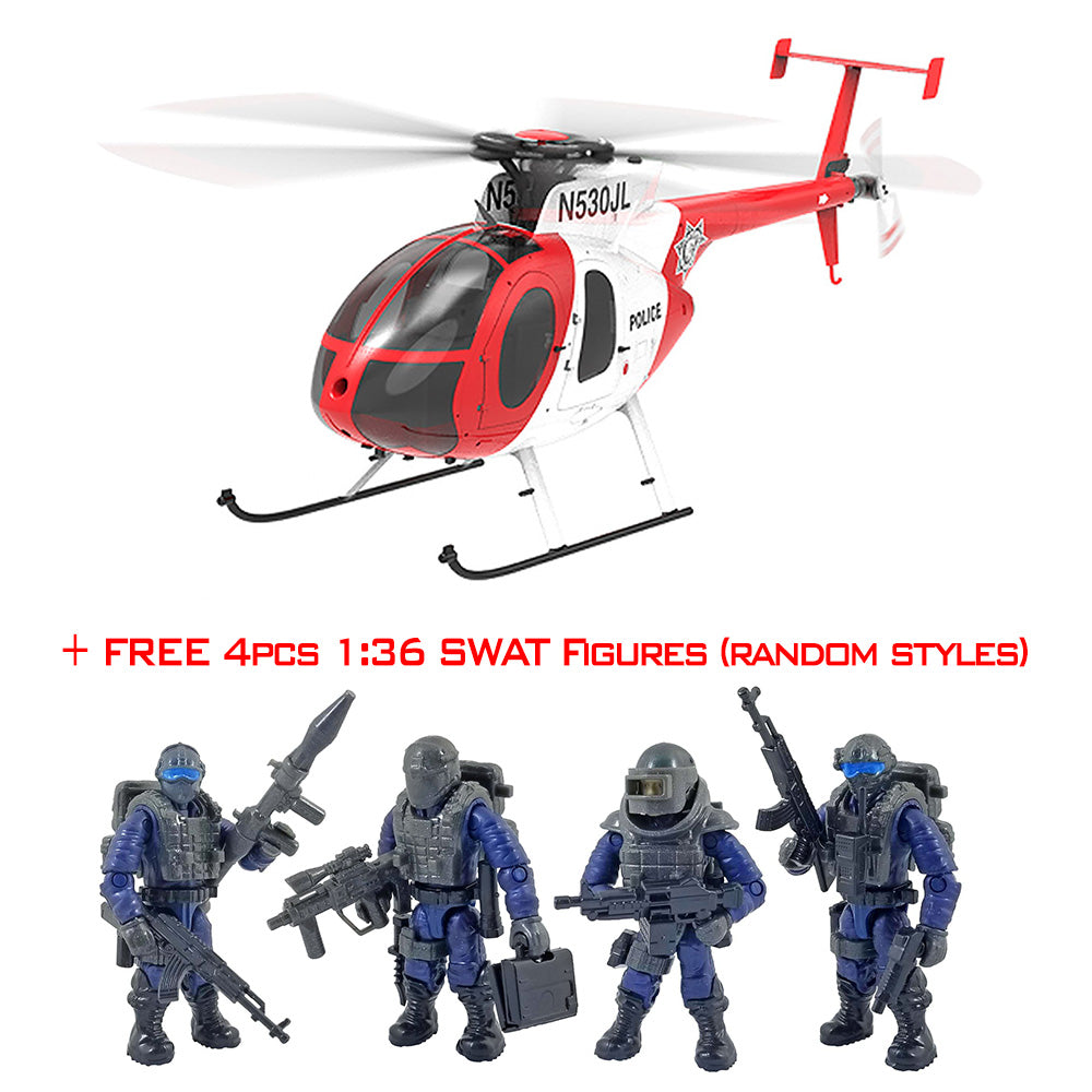 Yu Xiang F119S MD500 Scale GPS Helicopter - Red/White