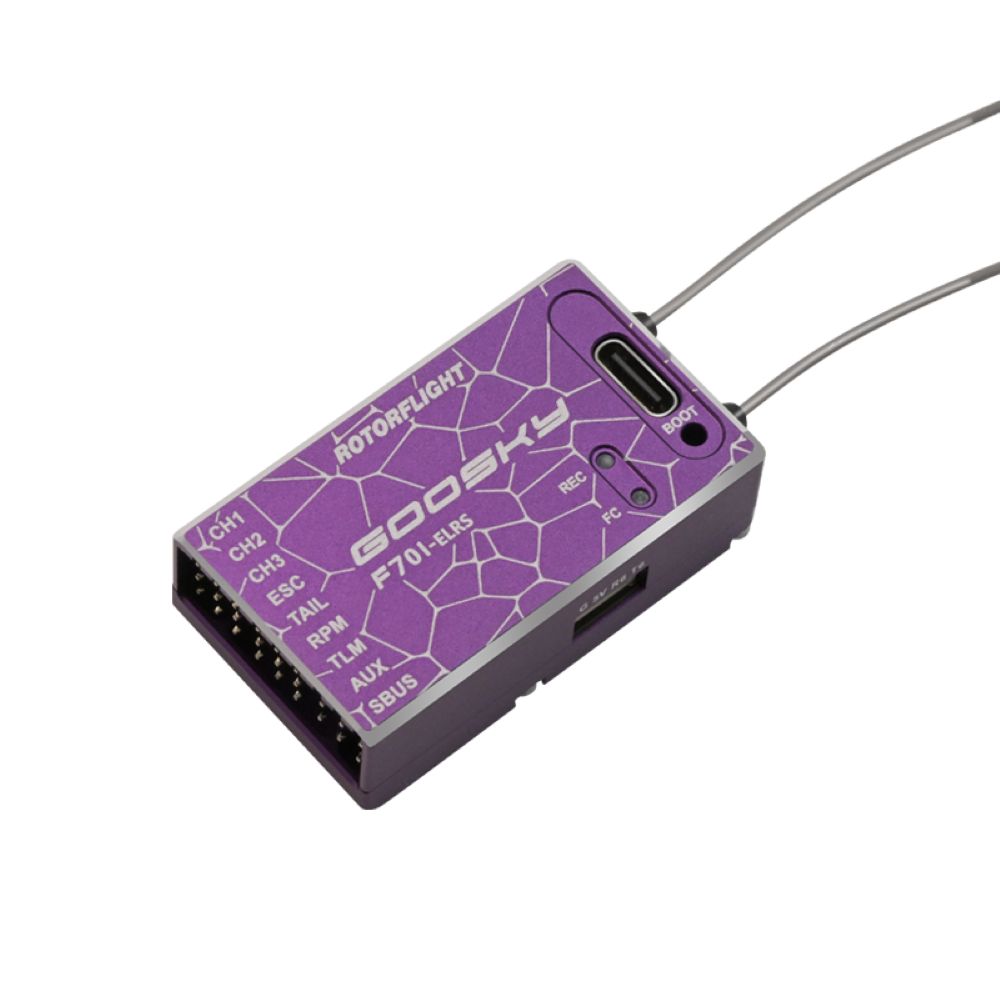 Goosky F701-ELRS RotorFlight Flybarless Unit w/ built-in ELRS Receiver (Starry Night Purple)