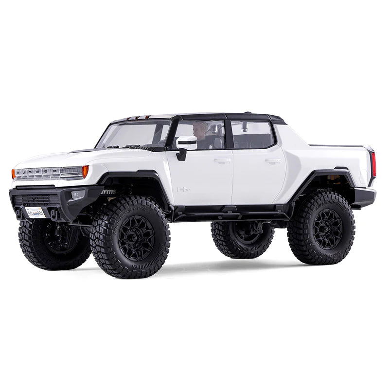 FMS 1:18 FCX18 Hummer EV Pickup Truck RTR - WHITE | HeliDirect