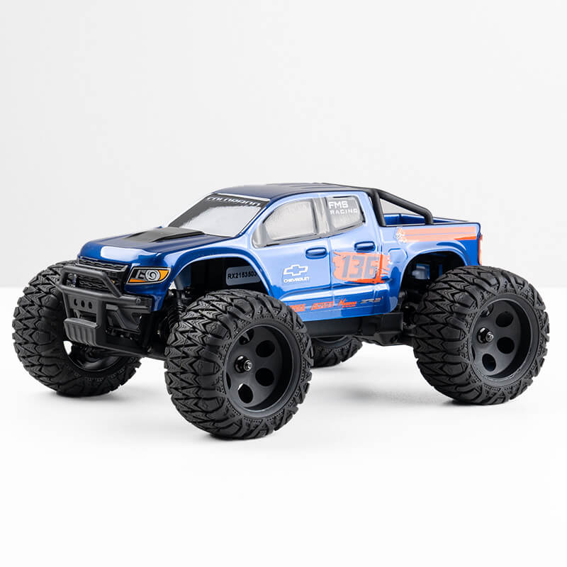 FMS 1/24 FMT24 Chevrolet Colorado Monster Truck RTR - BLUE - HeliDirect