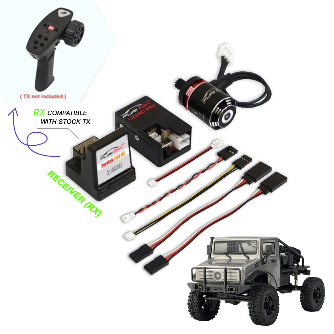 HobbyPlus CR18P EVO Trail Hunter ( Silver ) With Furitek Stinger Brushless Power System Combo - HeliDirect