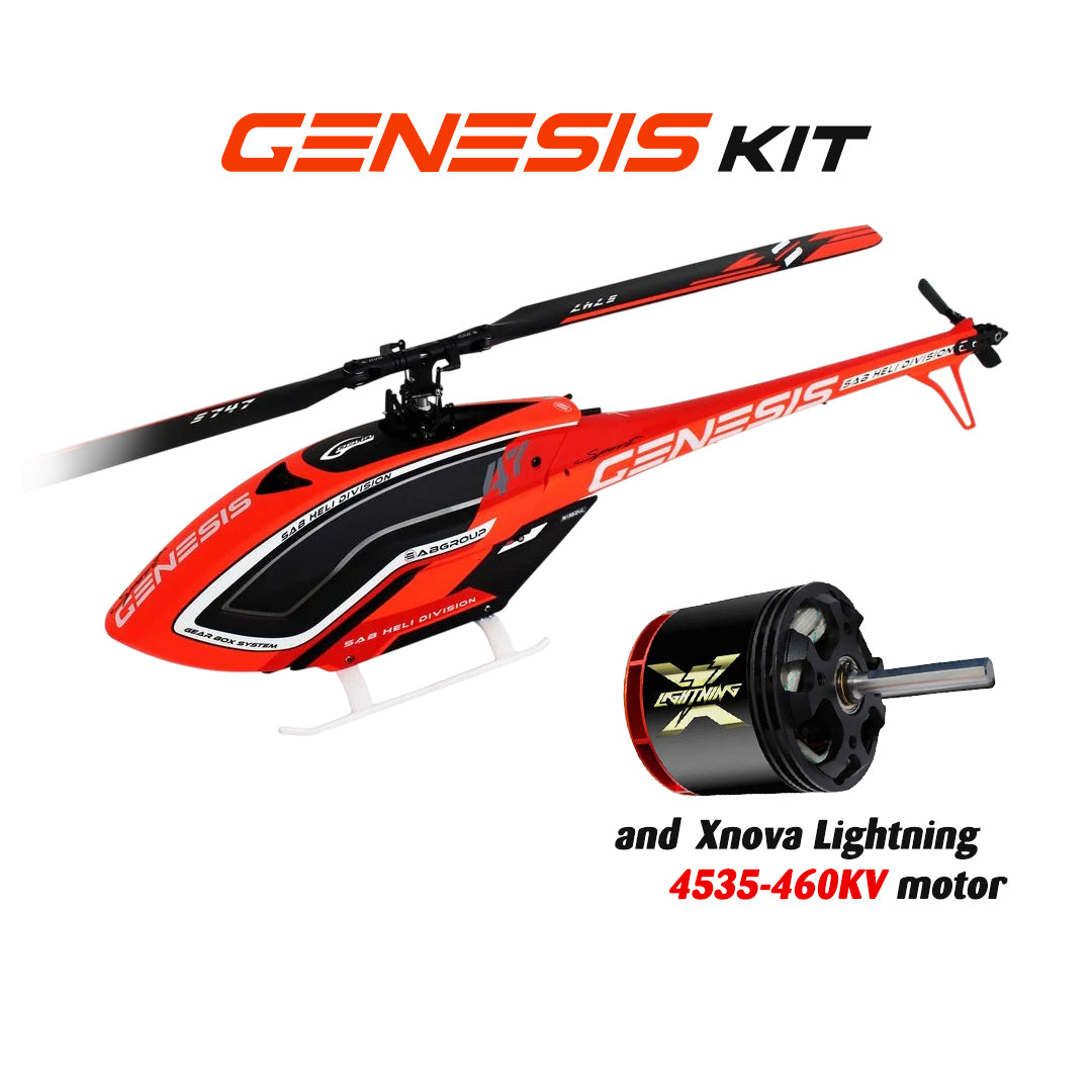 SAB GENESIS SPORT +  Xnova Lightning 4535-460KV Brushless Motor With 6mm Shaft (Shaft A)