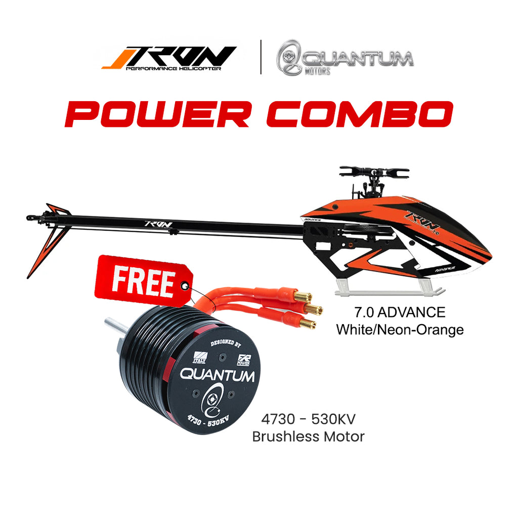 Tron 7.0 Neon-Orange/White Flight Pack – FREE Quantum 530KV Motor
