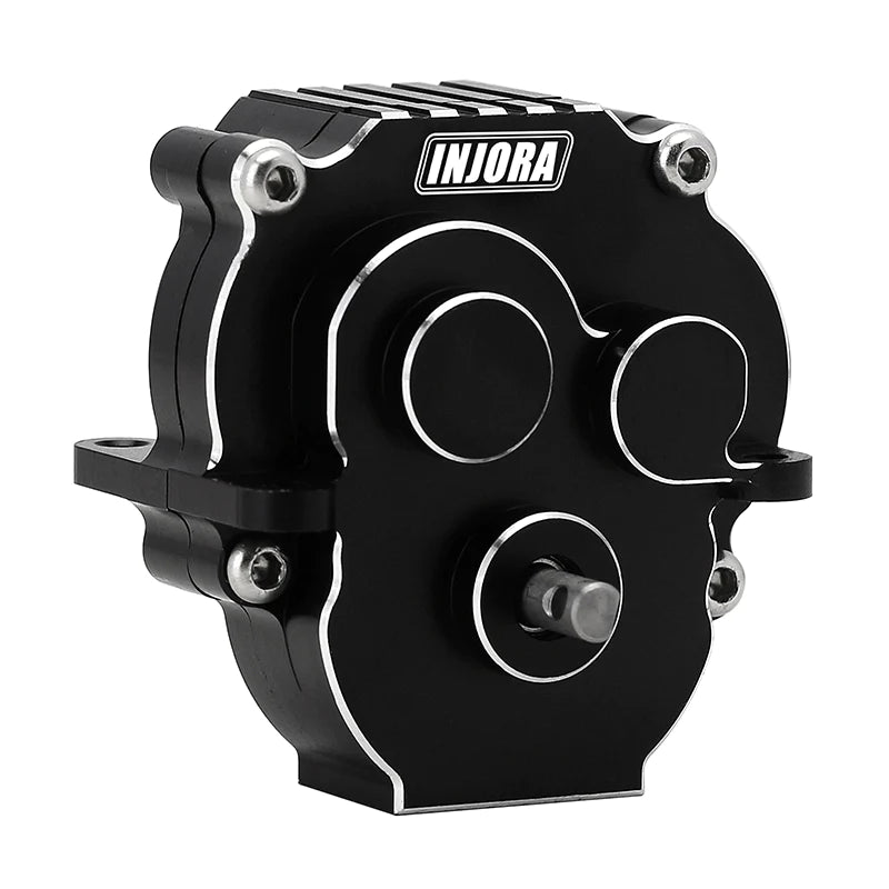 INJORA CNC Aluminum Complete Transmission For 1/18 TRX4M - BLACK - HeliDirect