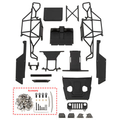 MEUS RACING TRX4M Ripper Nylon Injection Molding V2 Version Nylon Cage Body Shell for 1/18 TRX4M (MEX2-Black) - HeliDirect
