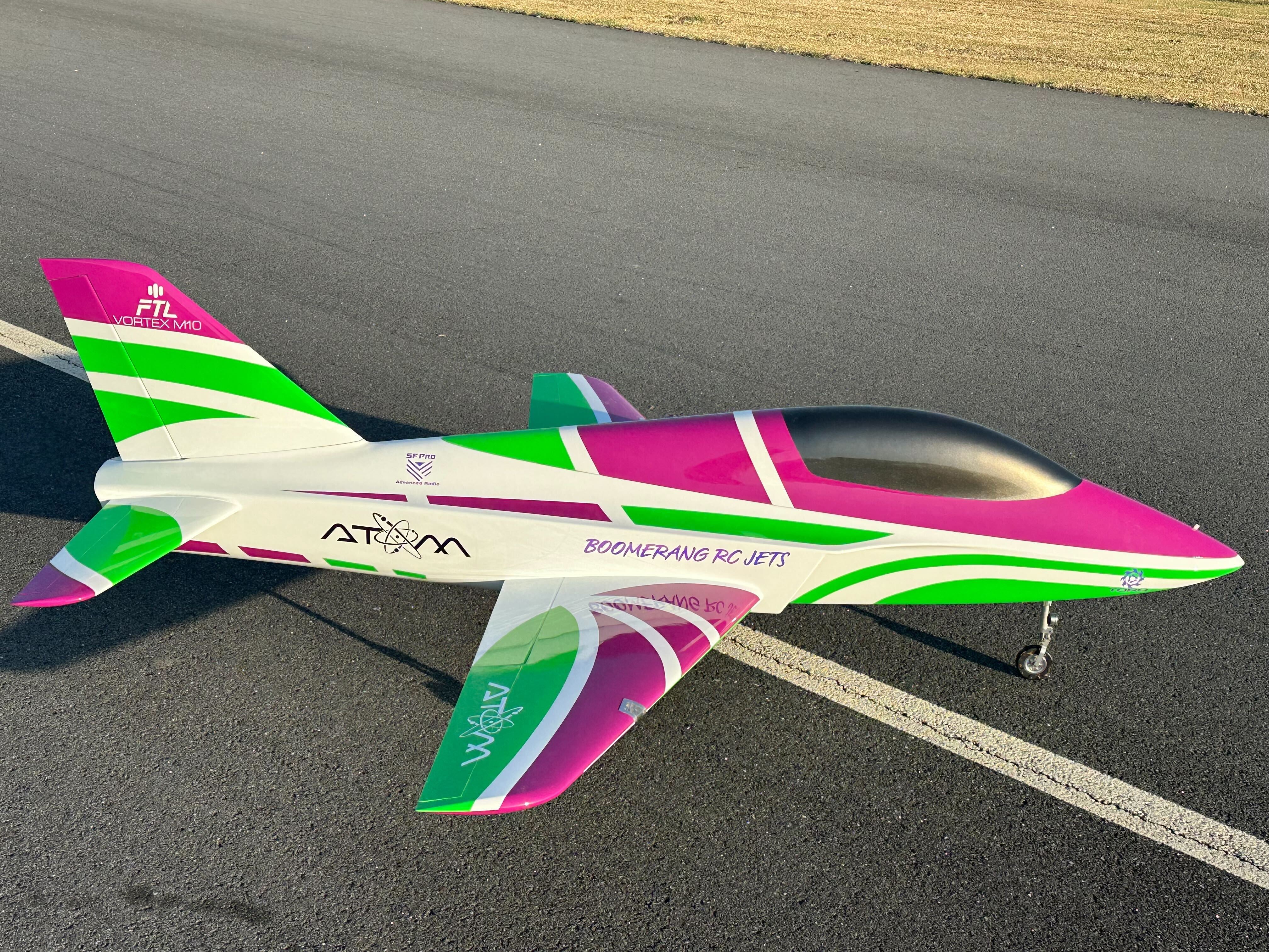 Boomerang Atom - Green / Purple PNP - Boomerang RC Jets