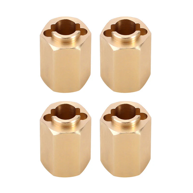 INJORA 4PCS 10mm Brass Wheel Hex Hub Extenders For 1/18 Redcat Ascent18 - HeliDirect