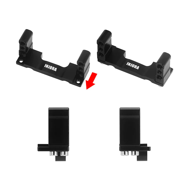 INJORA Aluminum Adjustable Servo Mount For Stock FMS FCX18 FCX24 - HeliDirect