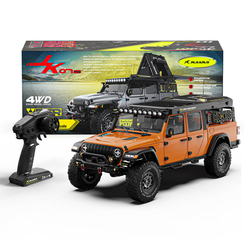 Rlaarlo 1/7 Scale 4WD Brushless RC Crawler JK07Pro - Orange