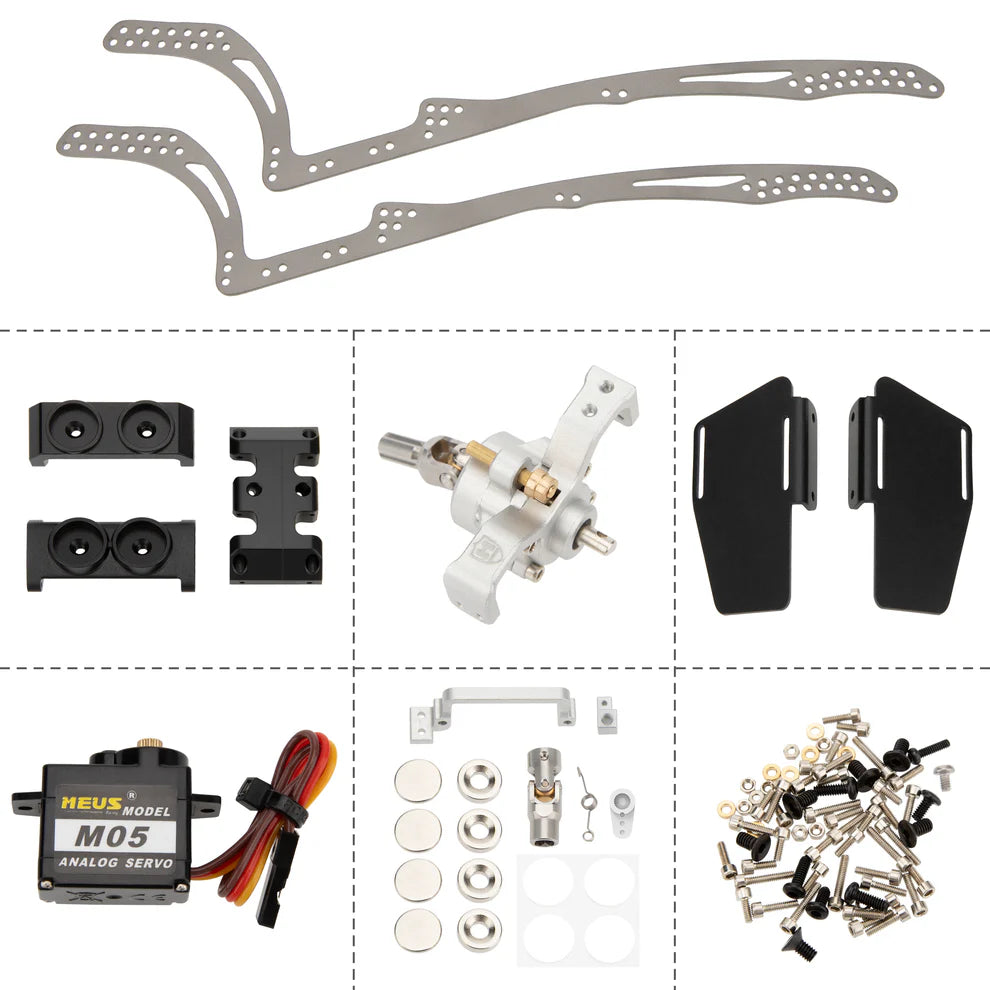 MEUS Racing Titanium LCG MD24 Chassis/ MD24 Dig Chassis Drive Shafts & Chassis Links for 1/24 SCX24