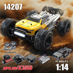 MJX Hyper Go 14207 Brushless 1/14 RC Car – 53km/h 4WD Off-Road Racing Truck with Extra Shell